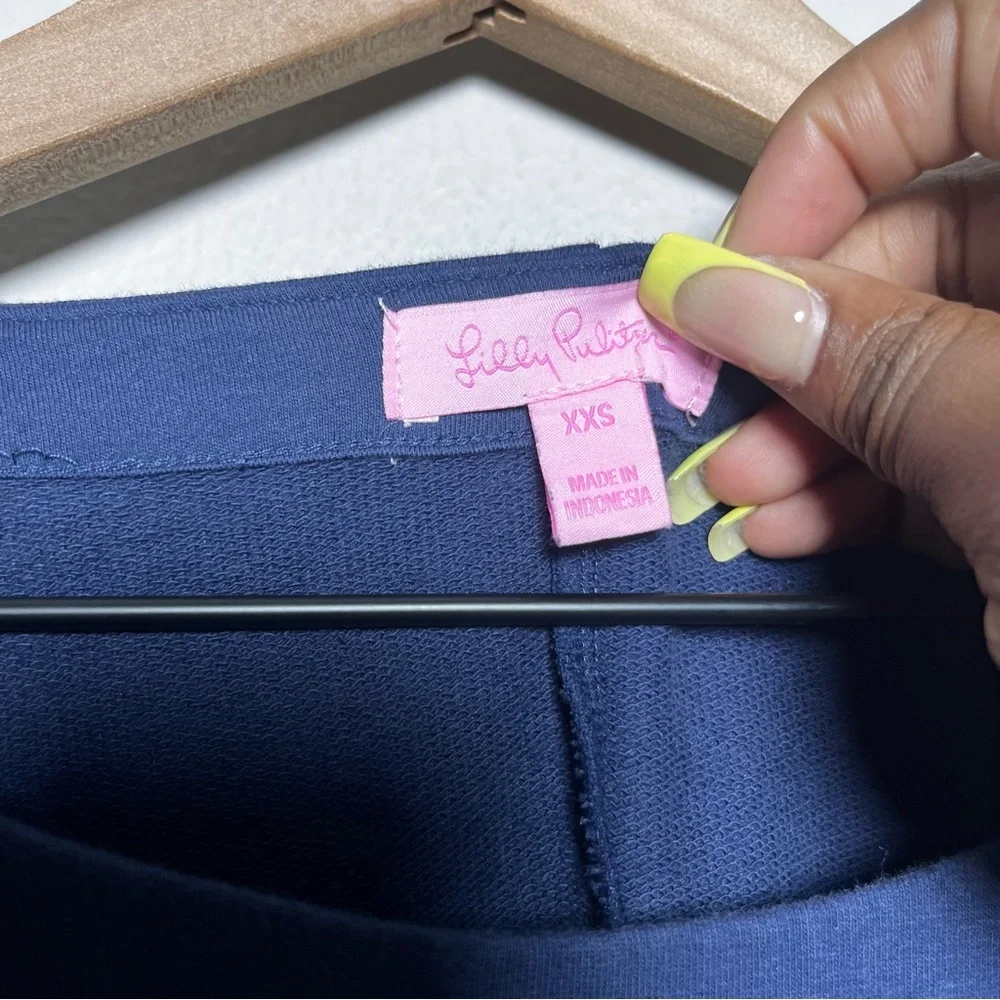 Lilly Pulitzer Women‎ Lilah Dress XXS Navy Blue Preppy Old Money Shift Nautical - Picture 3 of 11